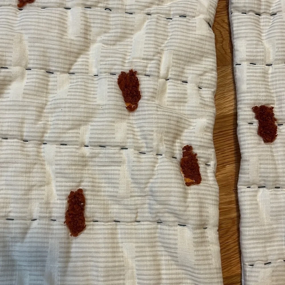 Anthropologie Mesa Tufted Shams, Set of 2 NEW